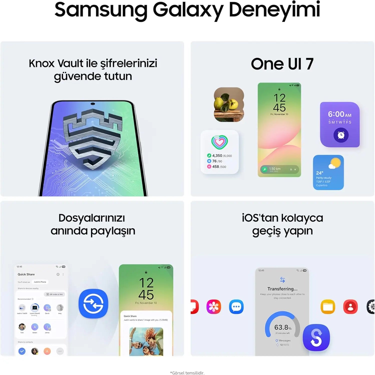 Samsung Galaxy A56 5G, Android Smartphone, 256GB Storage, 8GB RAM, Charcoal, 6X OS Upgrade, Large Screen, Long Battery Life (War
