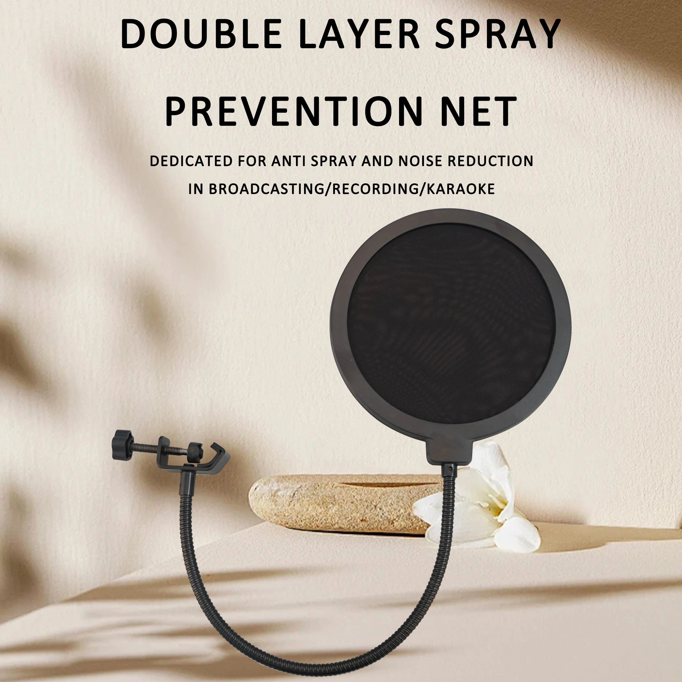 Microphone accessories Metal pop filter universal microphone windshield for studio recording condenser microphone