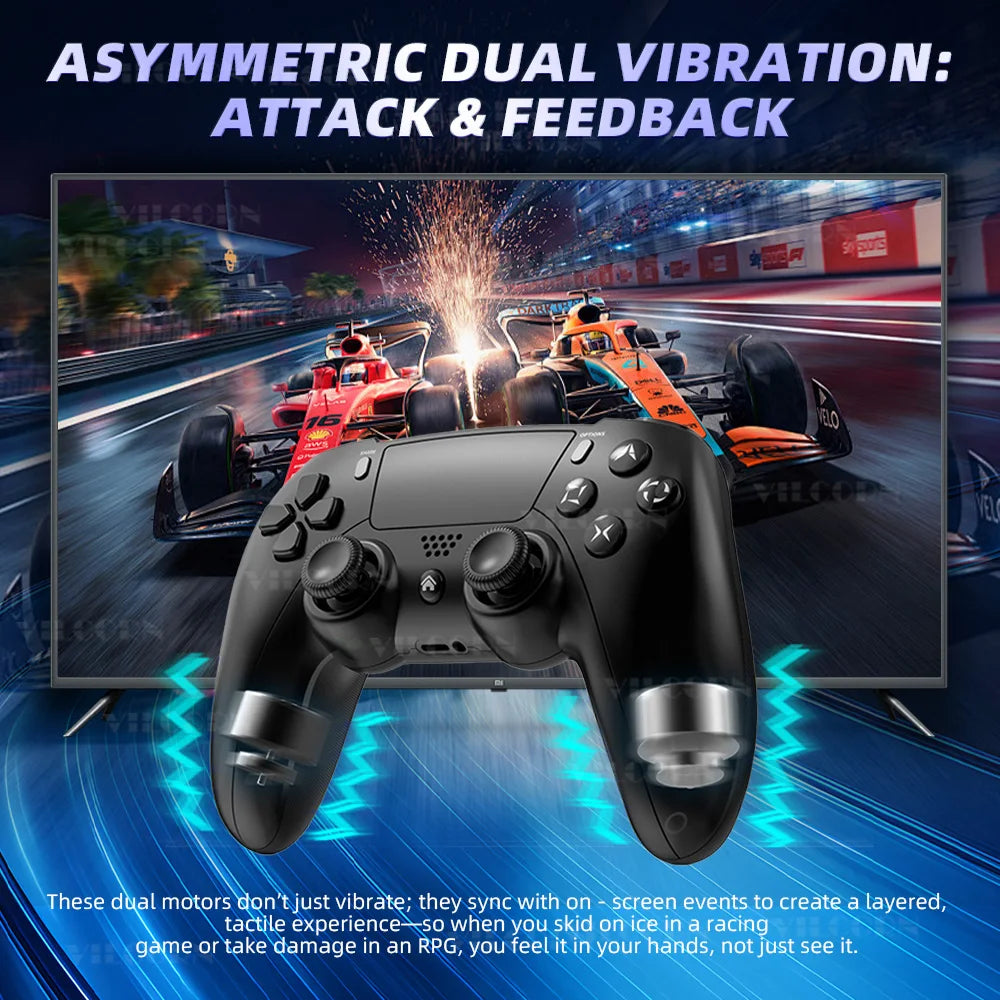 Wireless Gamepad for PS4 Bluetooth-compatible Game Controller for PS4 Slim/PS4 Pro/Steam Platform Win 10 PC Joystick