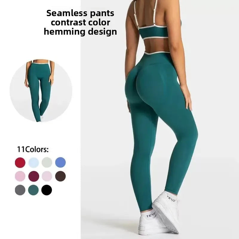 TEVEO Ignites Sculpture Tight Pants Seamless Tight Pants Women's Yoga Pants Running Hip Lifting Exercise Gym