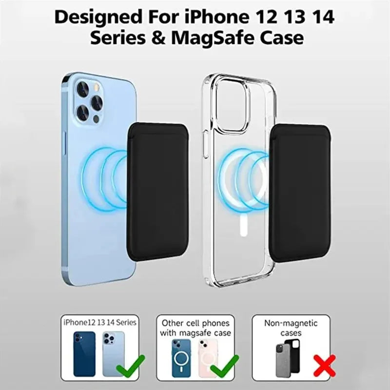 Original Apple Magsafe wallet Magnetic Card holder Case For iPhone 13 16 15 12 14 Pro Max Plus Phone Leather Bag Official Cover