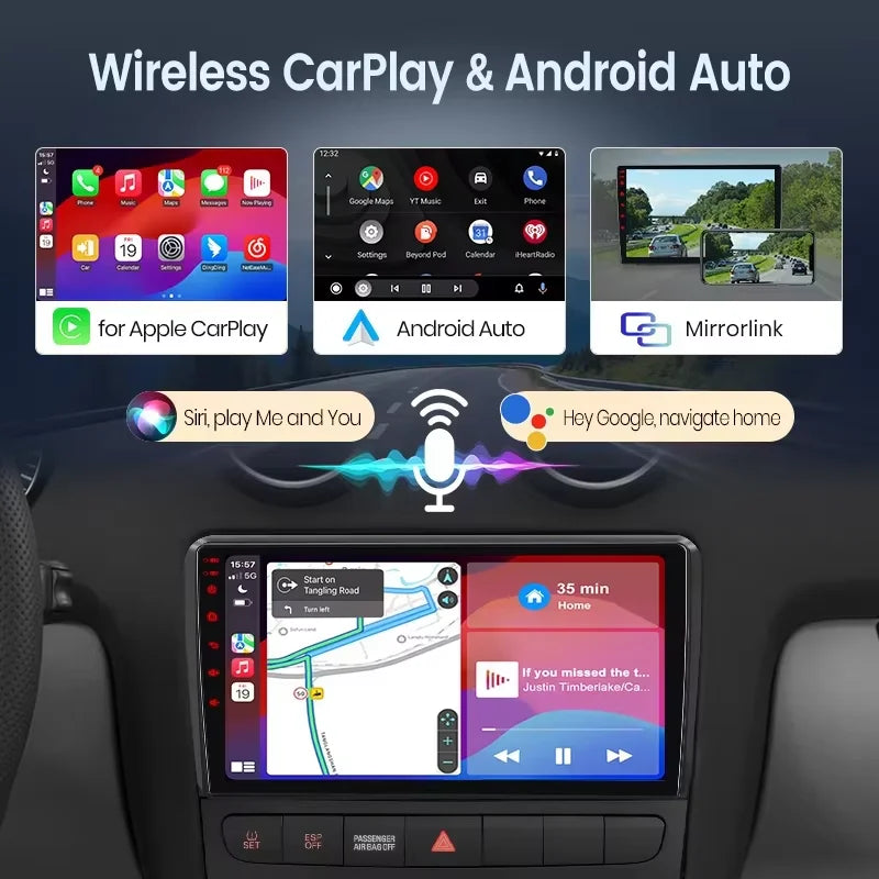 Junsun 7 Inch Car Radio for Fiat Linea Punto Evo 2012-2015 Wireless CarPlay Android Auto Intelligent Multimedia 4G