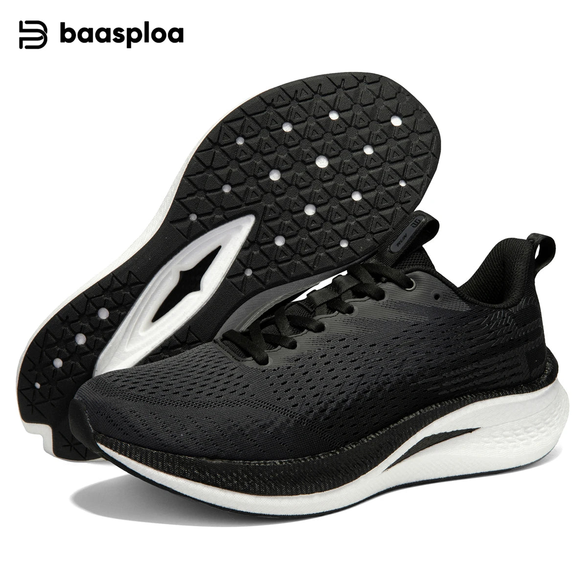 Baasploa Men Running Shoes 2025 New Professional Training Lightweight Sport Shoes Male Carbon Plate Mesh Breathable Sneakers