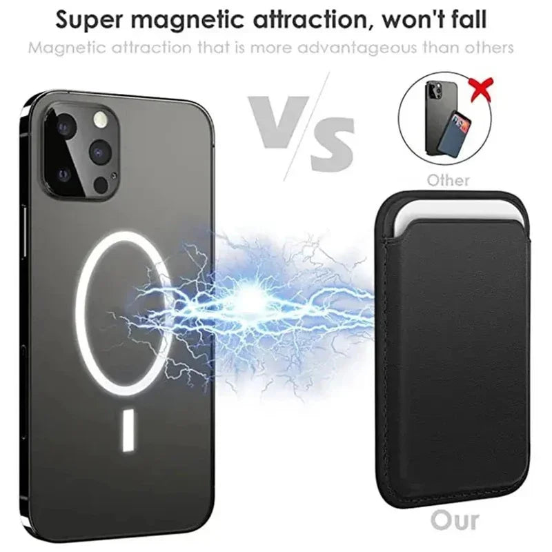 Original Apple Magsafe wallet Magnetic Card holder Case For iPhone 13 16 15 12 14 Pro Max Plus Phone Leather Bag Official Cover