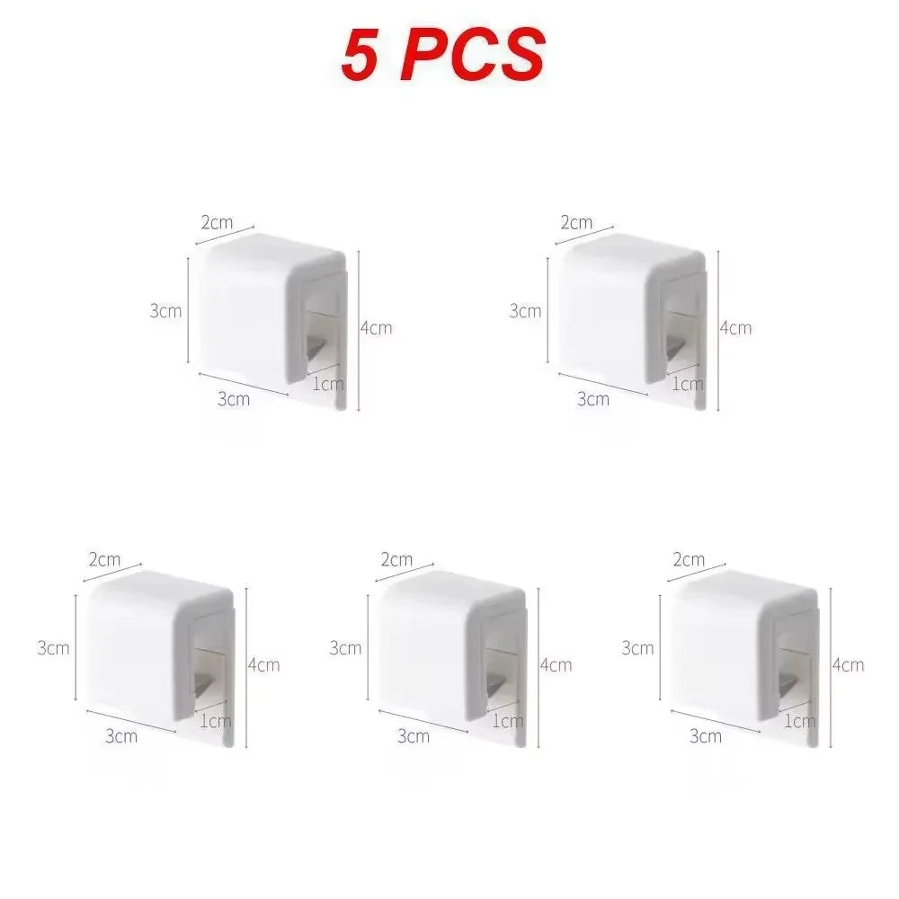 1/2/3/5/10pcs Punch-free Toothbrush Holder Wall-mounted Toothpaste Holder Storage Rack Holders Organizer Bathroom Accessories