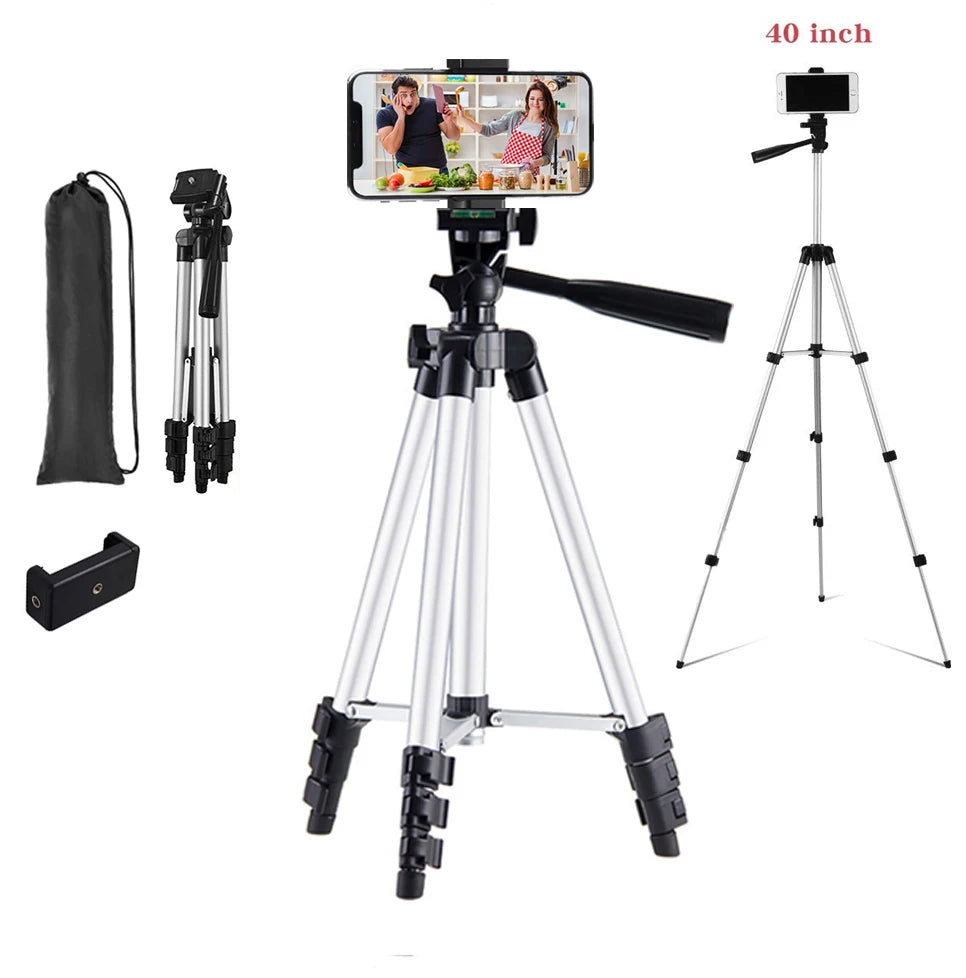 3120 Tripod For Phone 100cm Universal Camera Tripod Stand Phone Holder Lightweight Universal Photography For Xiaomi Huawei DSLR