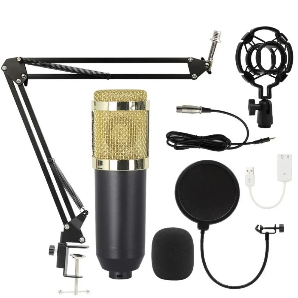 BM800 Condenser Microphone Kit Streaming Mobile Phone Audio Mixer Computer Sound Card V8 Audio Mixer Streaming Audio Smartphone