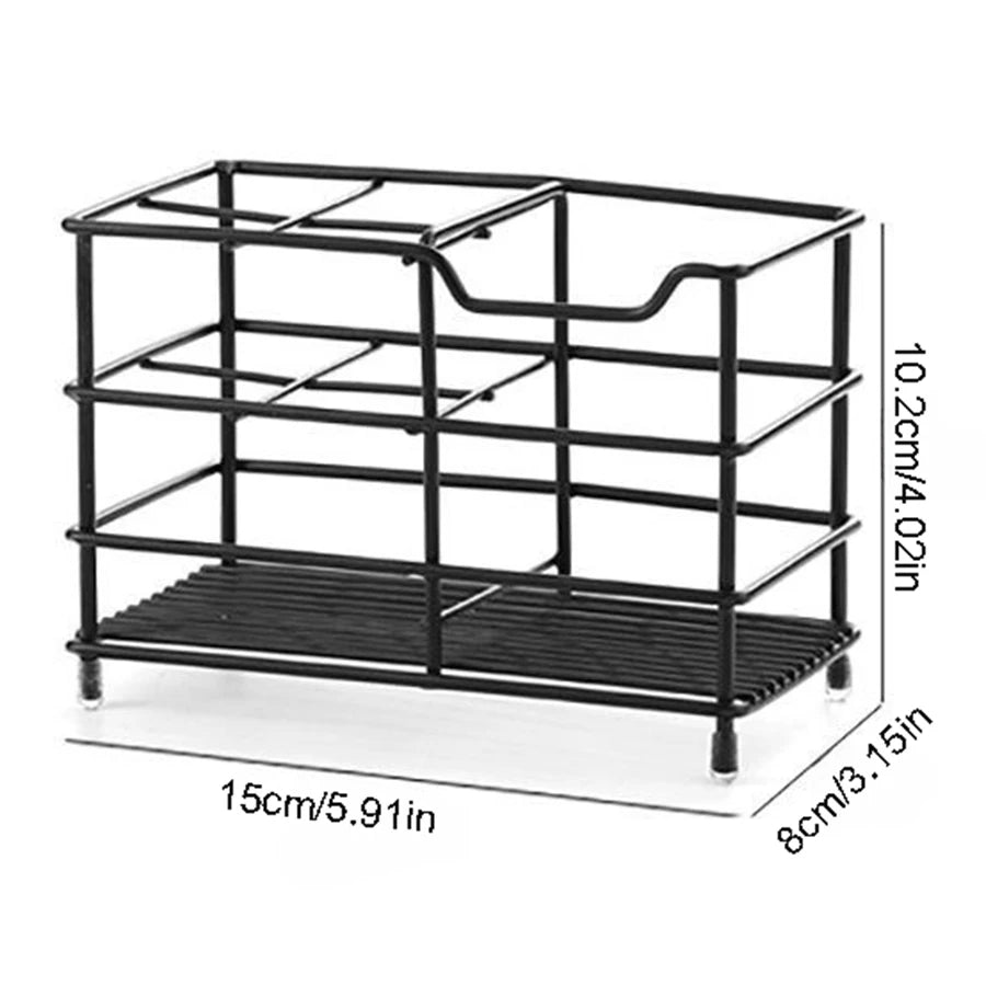 304 Stainless Steel Bathroom Toothbrush Holder Toothpaste Holder, Multi-slot Bathroom Accessory Organizer Storage Box