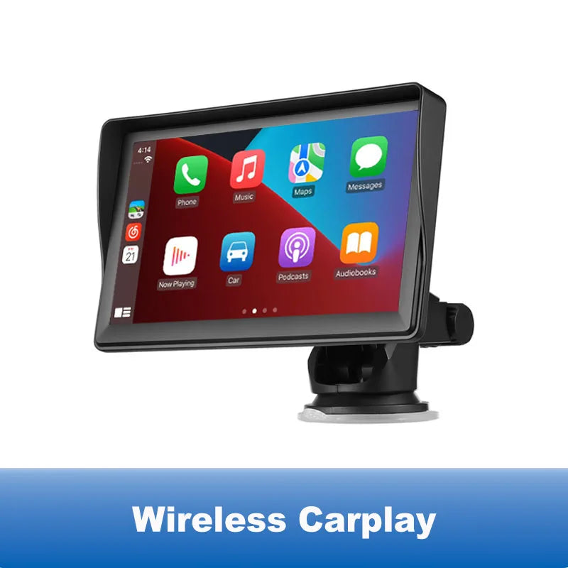 Car Radio 7 Inch Wireless CarPlay Android Auto Portable Car Stereo Multimedia Player With FM Transmitter BT WiFi AUX USB Screen
