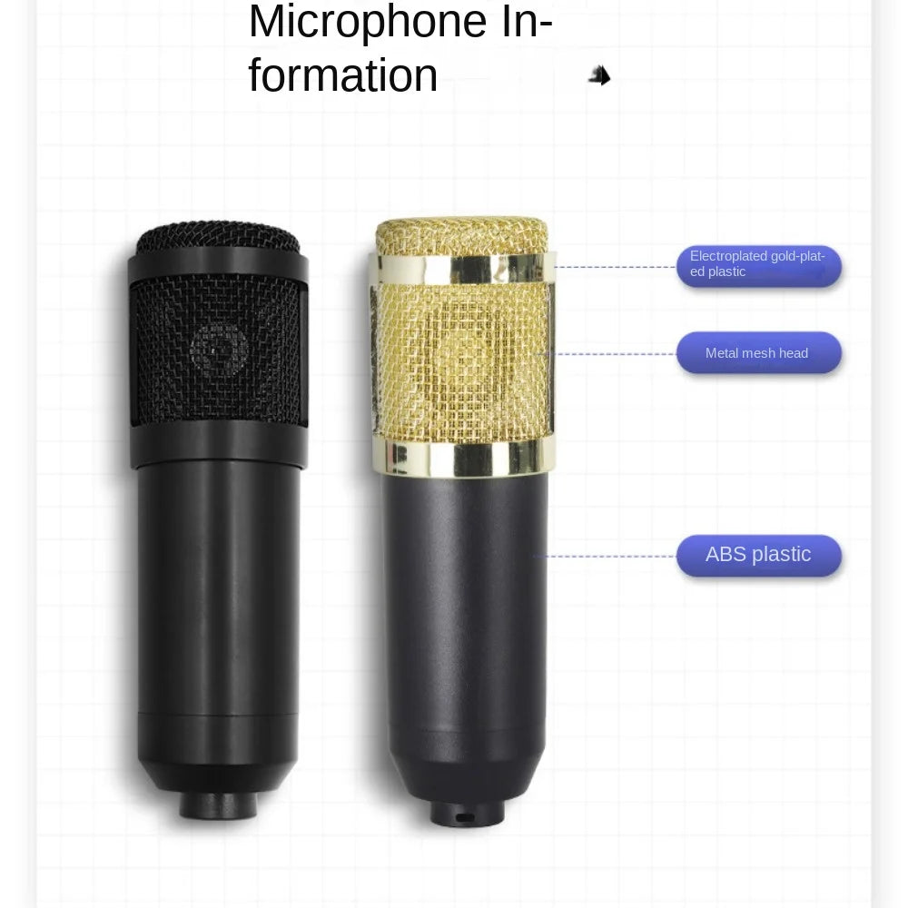 BM800 Condenser Microphone Kit Streaming Mobile Phone Audio Mixer Computer Sound Card V8 Audio Mixer Streaming Audio Smartphone