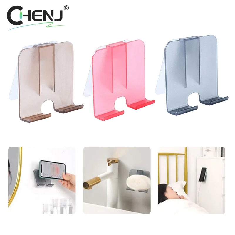 1pcs Universal Waterproof Mobile Phone Holder Tablet Bracket Bathroom Toilet Wall Stand For Iphone For Huawei Accessories