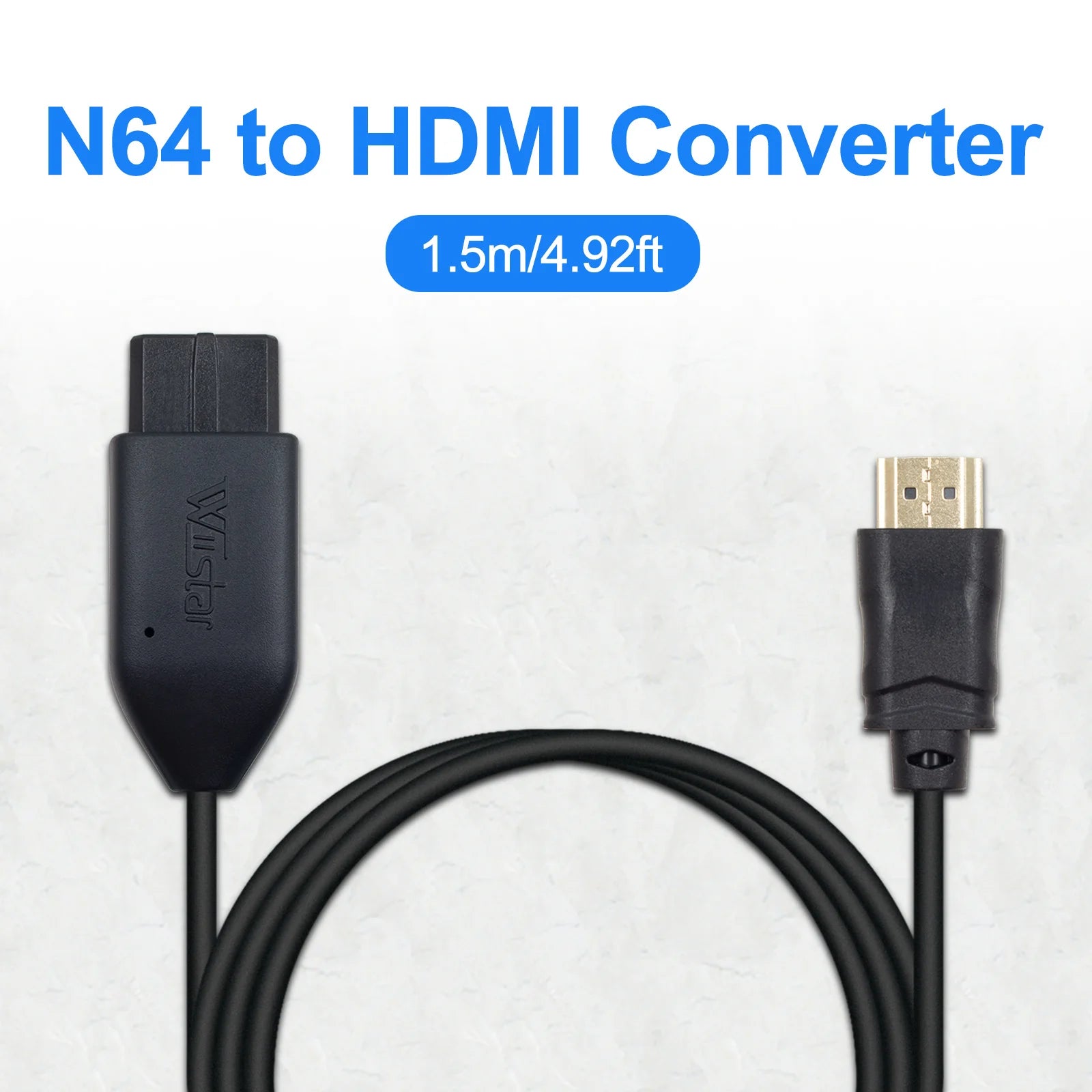 N64 to HDMI Converter N64 Adapter Game Cable 4.92ft Clear Signal for HDTV Monitor N64/SNES/SFC/GameCube Retro Gaming Upgrade