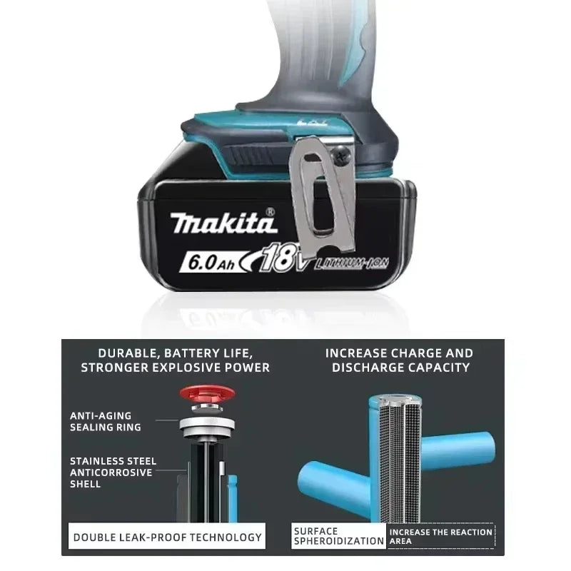 💎Original Makita 6Ah for Makita 18V Battery BL1830B BL1850B BL1850 BL1840 BL1860 BL1815 Replacement Lithium Battery💎