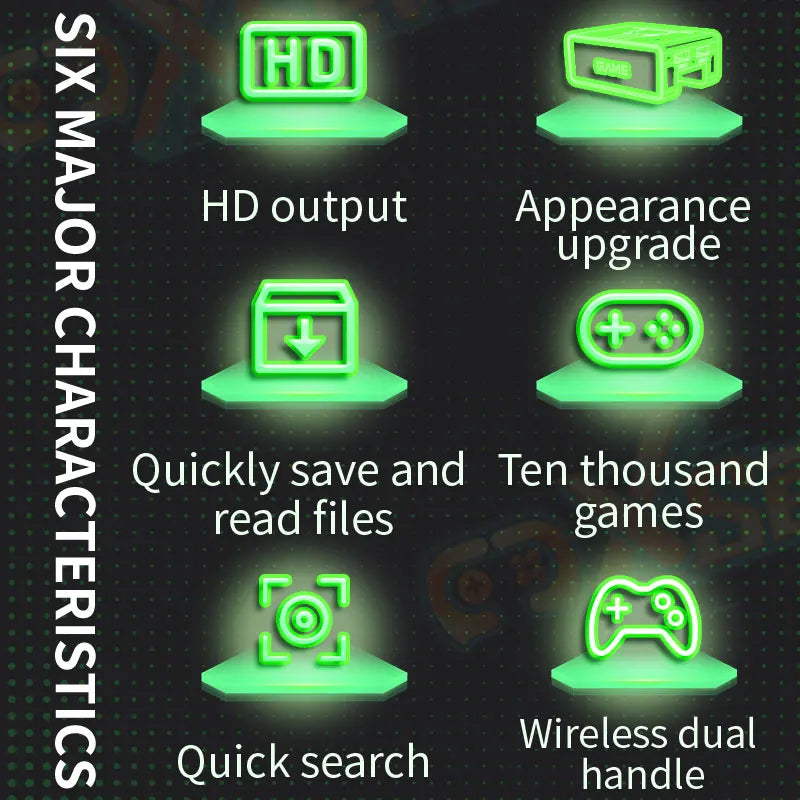 Coopreme Y7 Super TV Game Box HD Output Joystick Dual Controller Fighting Home Game Console PSP 10000+ Gaming