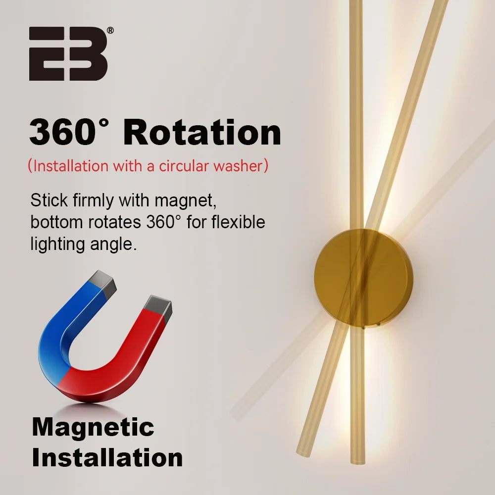 2 Packs Wall Light Sconces Battery Operated Gold Wireless Wall Lights Indoor LED Usb Rechargeable Interior Wall Sconce 60cm