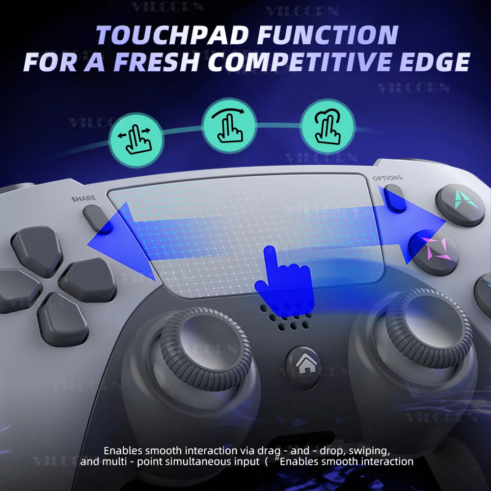 Wireless Gamepad for PS4 Bluetooth-compatible Game Controller for PS4 Slim/PS4 Pro/Steam Platform Win 10 PC Joystick
