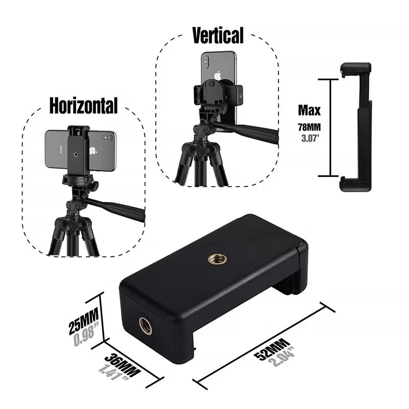 3120 Tripod For Phone 100cm Universal Camera Tripod Stand Phone Holder Lightweight Universal Photography For Xiaomi Huawei DSLR